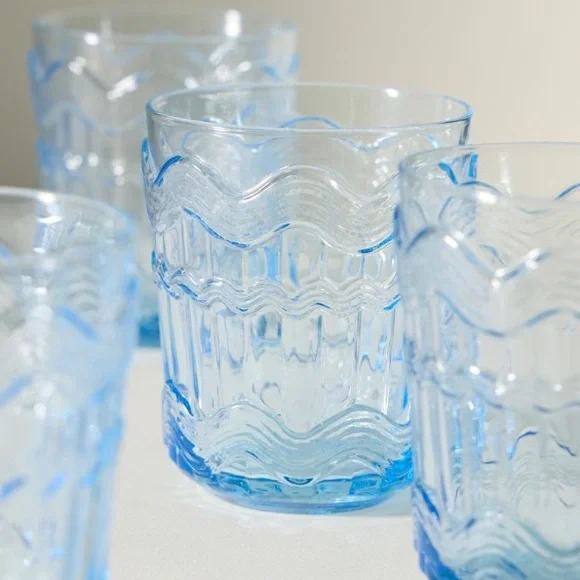 Anthropologie Textured Juice Glasses, Set of 4 - Picture 3 of 4